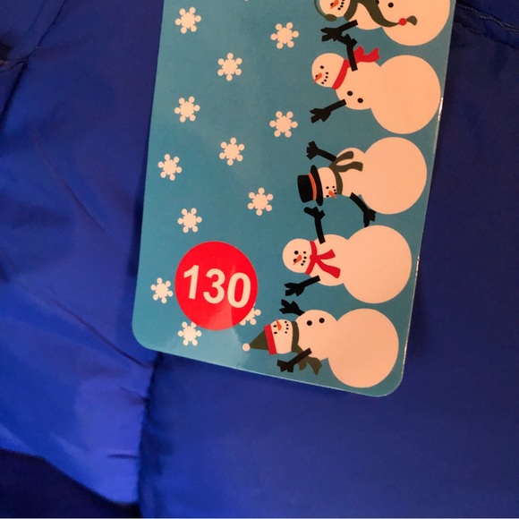 New Kimjun Unisex Blue Quilted Puffer Coat Lined W/Warm Faux Soft Fur Size 6-7 - Picture 10 of 12